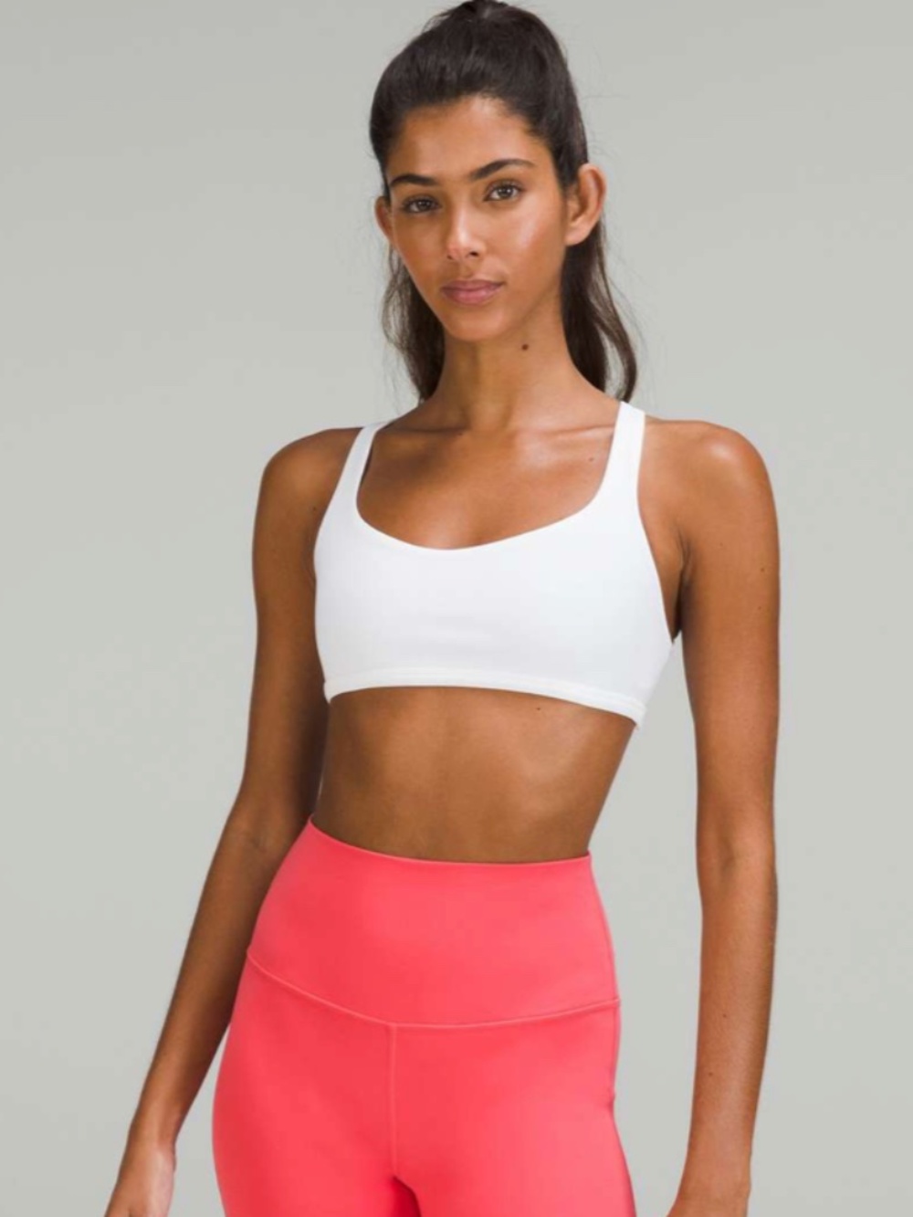 Lululemon Free to Be Ribbed Bra Wild Light Support A/B Cup White Size 2/4